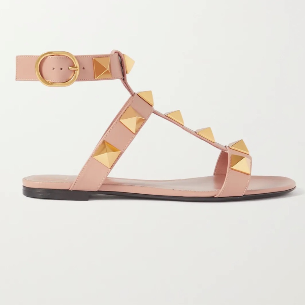 Valentino Roman stud leather sandals.